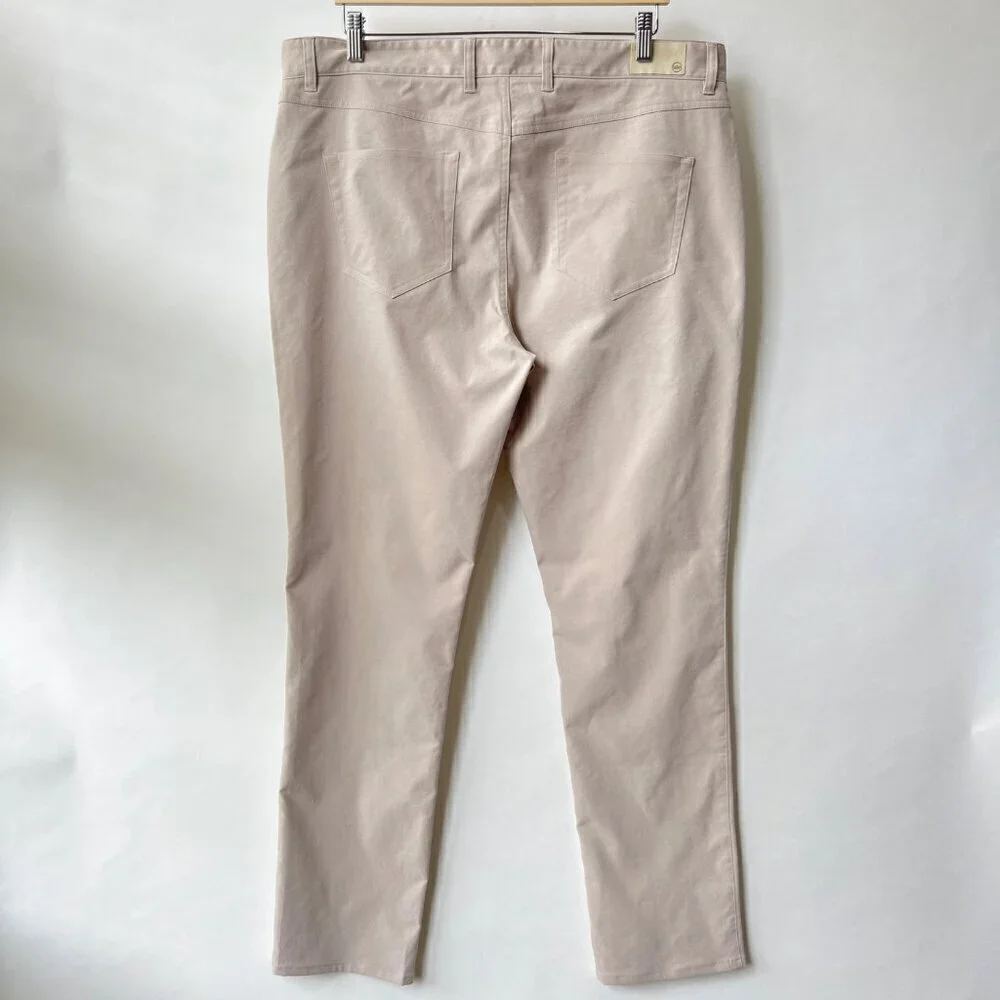Peter Millar crown sport stretch Comfort 5 pockets pants, beige, Size 38/32 M53